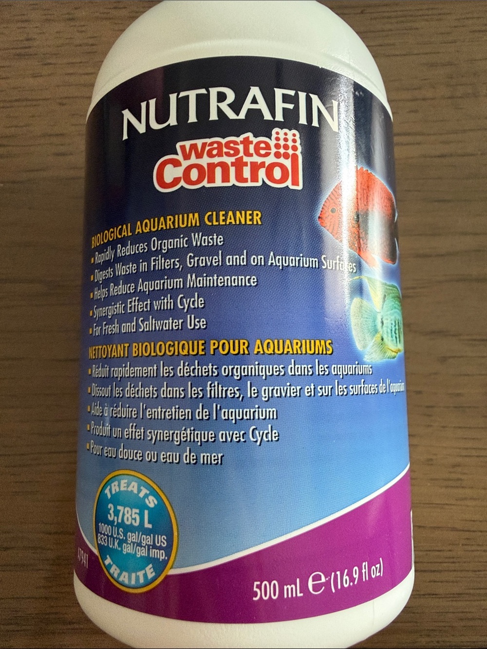 Nutrafin Waste Control Aquarium Cleaner – White Bottle